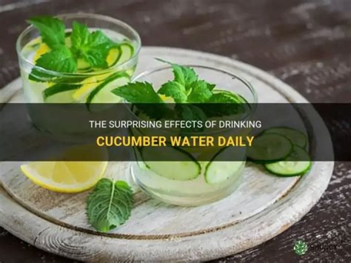 Can I drink cucumber water everyday?
