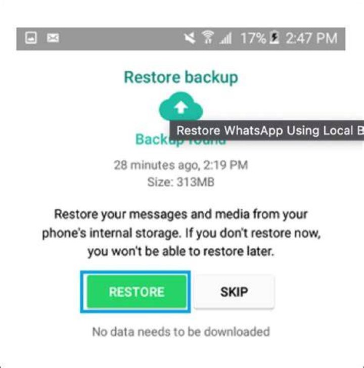 How old data can be recovered from WhatsApp?