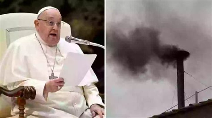 What Colour is the smoke when the pope dies?