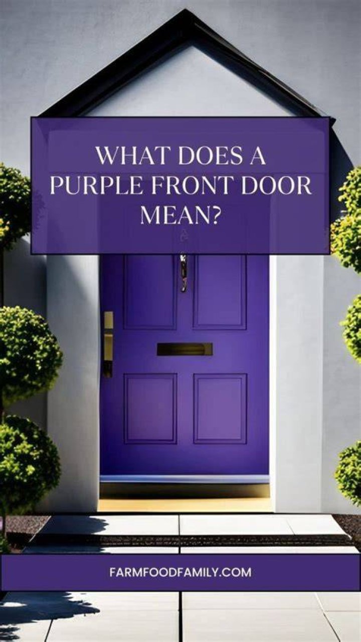 What does a purple door mean?