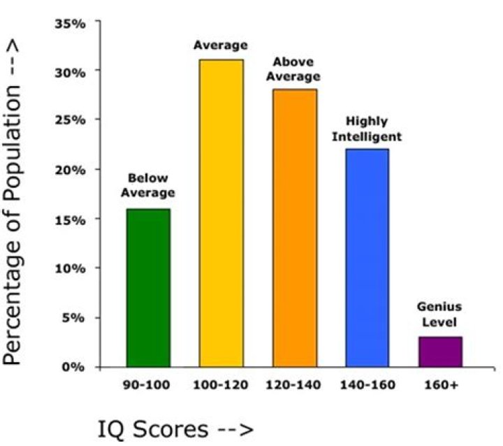 What is the average IQ of teachers?