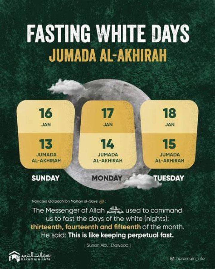 What is the white days in Islam?