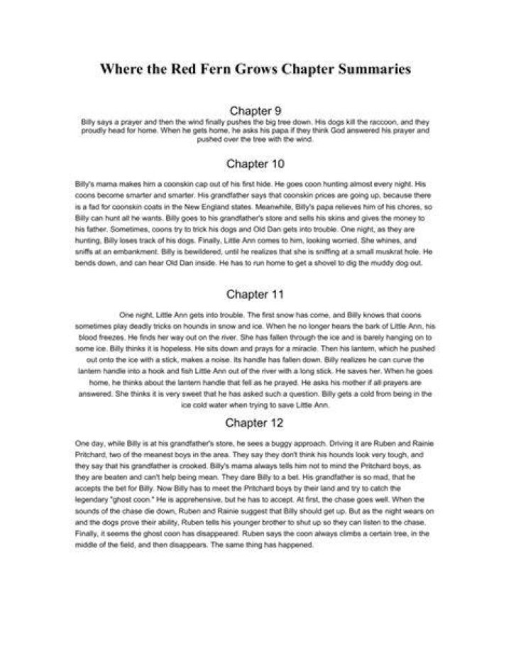 Where the Red Fern Grows Chapter 19 Summary shmoop?
