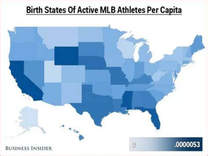Which state has the most pro athletes per capita?