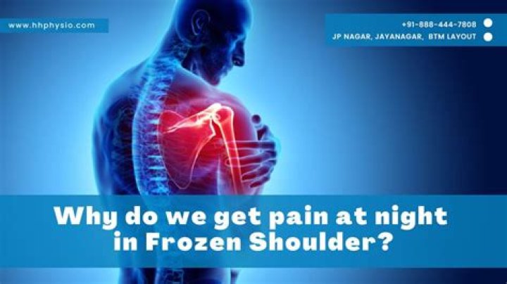 Why does frozen shoulder hurt more at night?